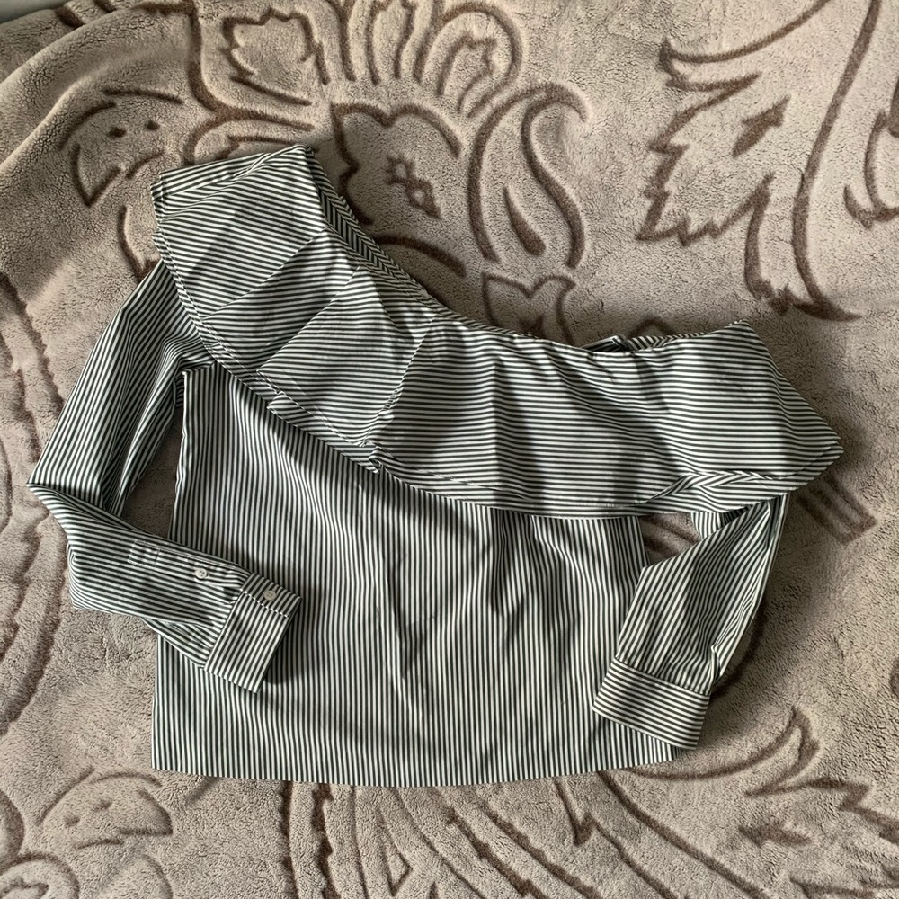 Asymmetric Club Monaco Stripped Blouse